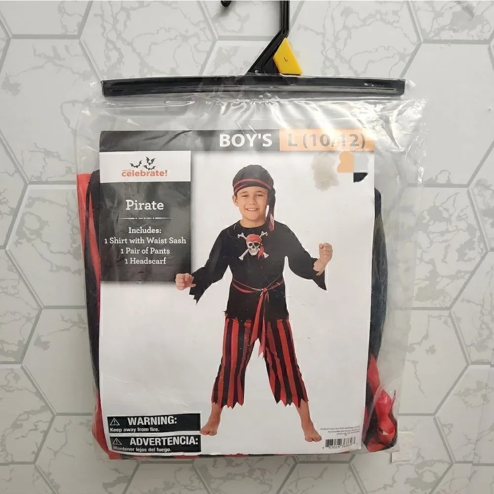 Nwt Pirate Boy Costume Kids Book Day Fancy Dress Outfit Pirates Caribbean